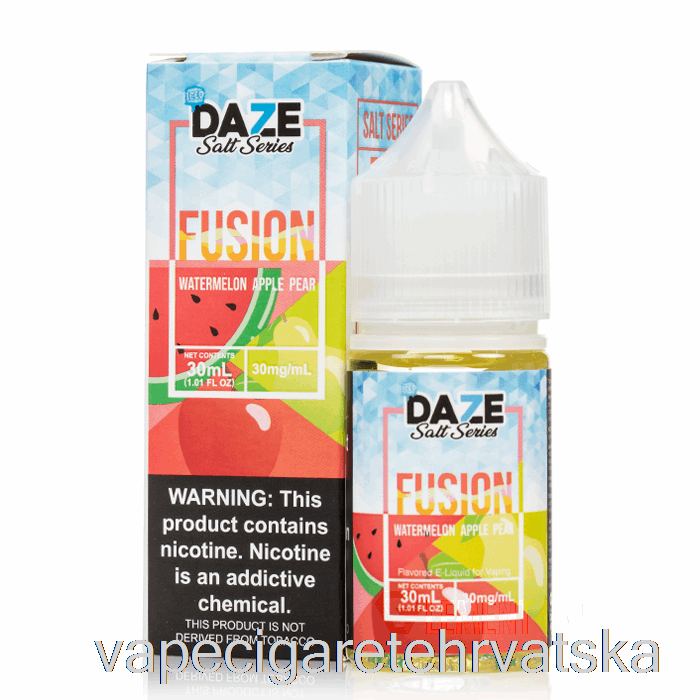 Vape Hrvatska Ledena Lubenica Jabuka Kruška - 7 Daze Fusion Soli - 30ml 30mg